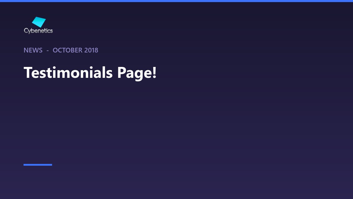 Testimonials Page!